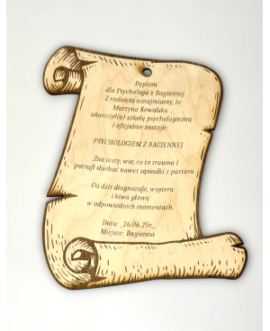 Dyplom drewniany z grawerem – personalizowany prezent i pamiątka