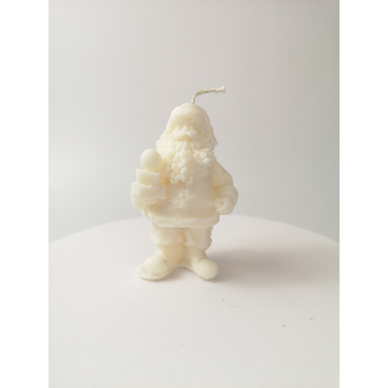 Świąteczna świeczka Mikołaj | Naturalna ozdoba handmade