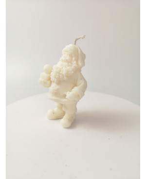 Świąteczna świeczka Mikołaj | Naturalna ozdoba handmade