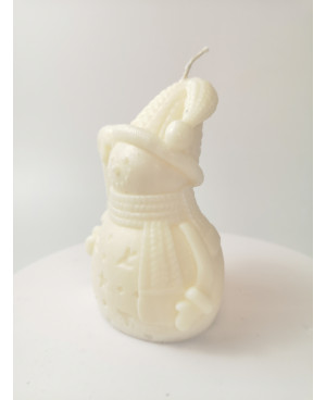 Świeczka sojowa bałwan | Naturalna, zimowa dekoracja