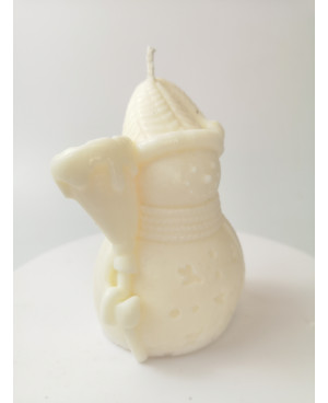 Świeczka sojowa bałwan | Naturalna, zimowa dekoracja